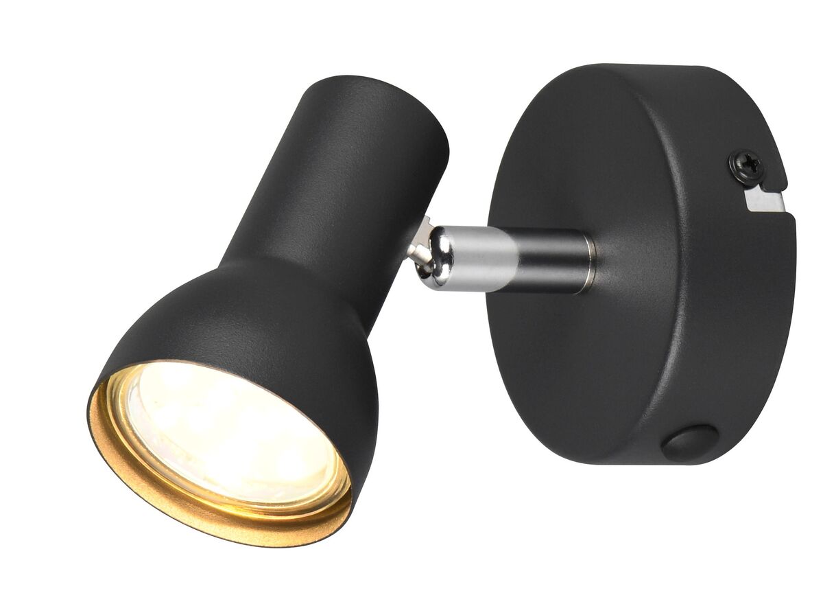 Trio RL Cantar spotti-/seinävalaisin 1-osainen mattamusta